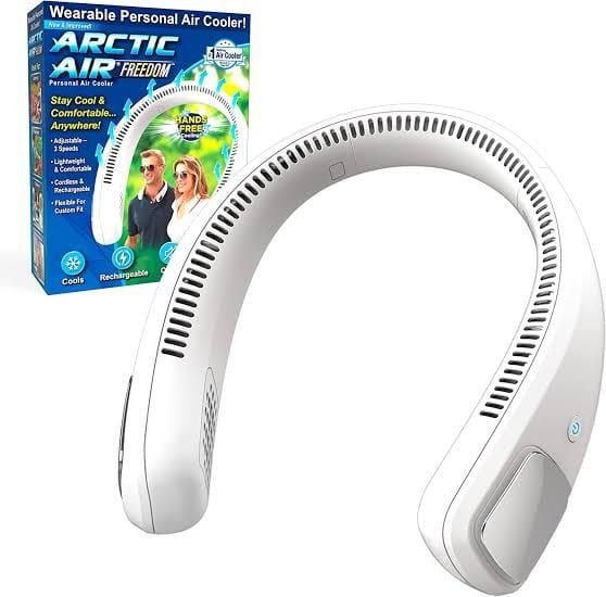 Arctic Air Freedom Wearable Personal Air Cooler Hands Free Portable Neck Fan