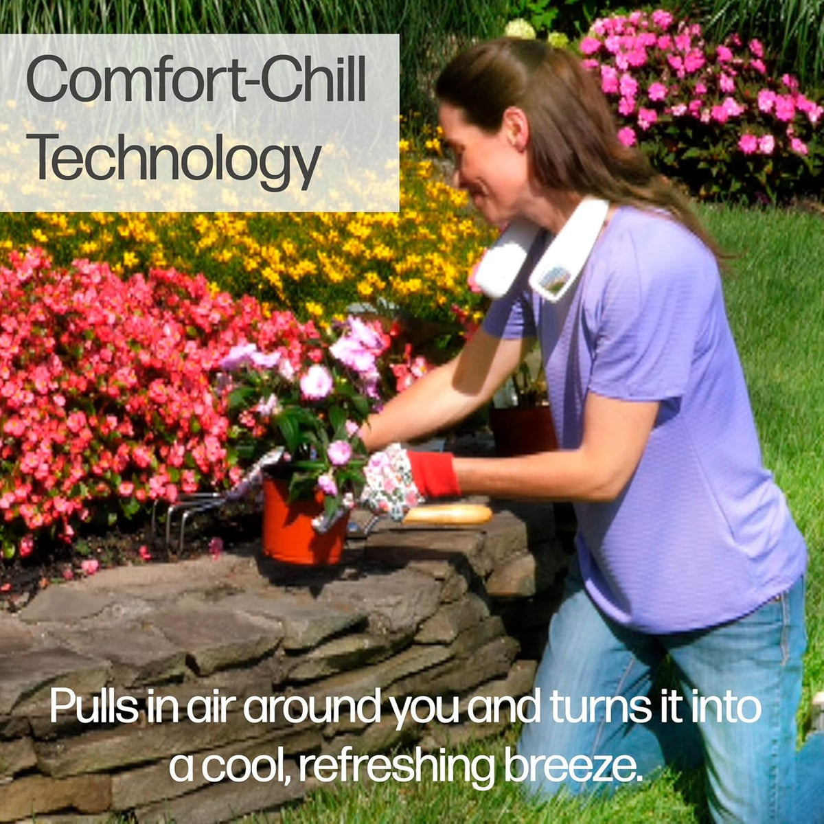 Arctic Air Freedom Wearable Personal Air Cooler Hands Free Portable Neck Fan